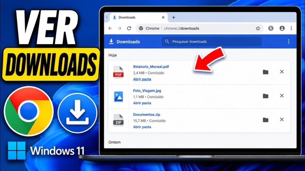 Miniatura do vídeo sobre como ver os downloads do Google Chrome no Windows 11