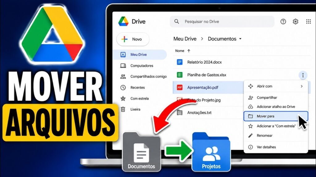 Thumbnail do vídeo Tecnoflavio: mover arquivos no Google Drive