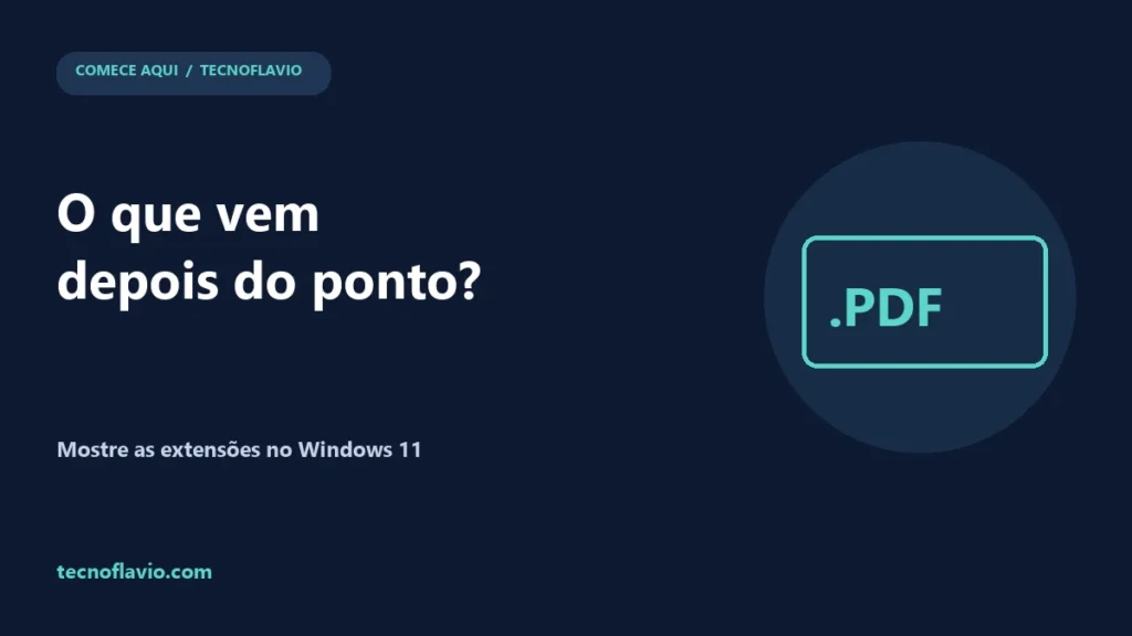 O que vem depois do ponto?: ilustração do guia Tecnoflavio